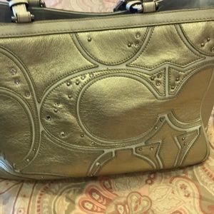 Coach metallic bag